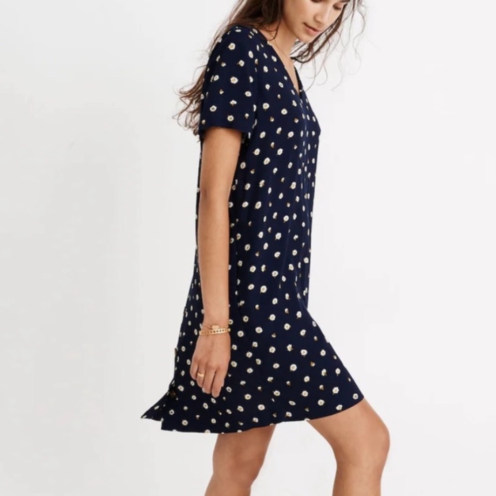 Madewell button back easy dress XS